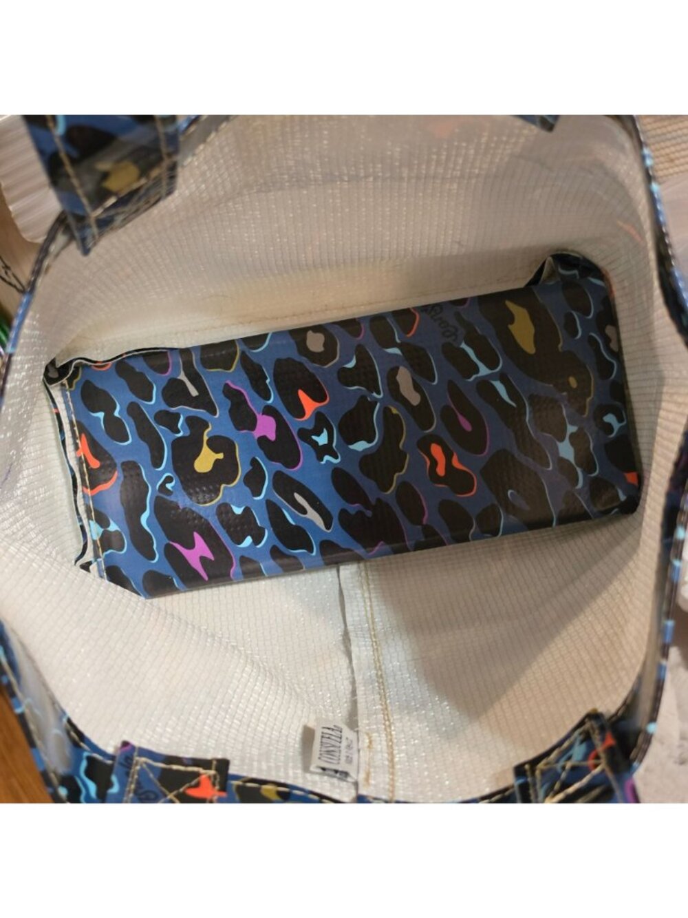 Consuela Danni Mini Bag Grab N Go Tote Blue Multicolor Leopard Print Bag  READ - Picture 7 of 16